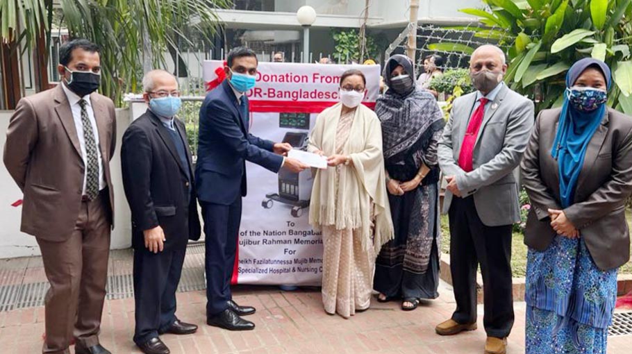 ‘For Bangladesh’ donates ultrasound machine to Bangamata-KPJ hospital