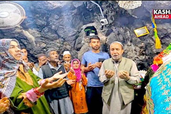 People of all religions pray at the shrine of Aish Muqam for getting their wish come true