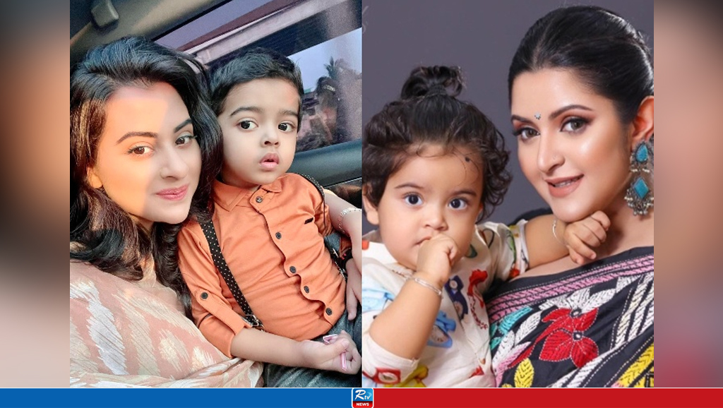 সন্তানদের সঙ্গে বুবলী ও পরীমণি