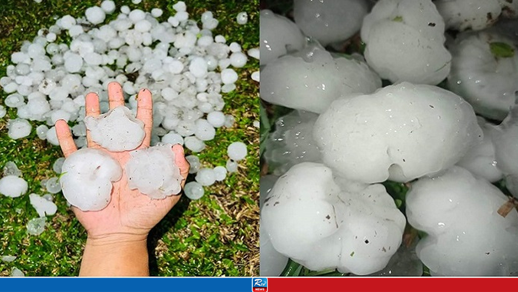 সিলেটে কালবৈশা‌খীর সঙ্গে শিলাবৃষ্টি, ফসলের ক্ষতির শঙ্কা