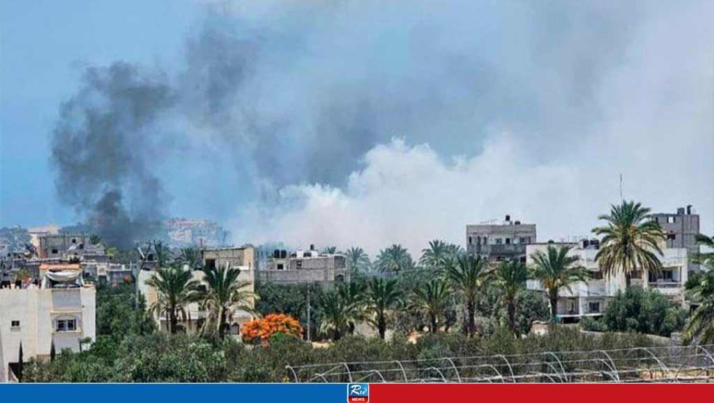 Israeli airstrikes, Dead bodies lying on the road in Al-Aqsa Hospital area