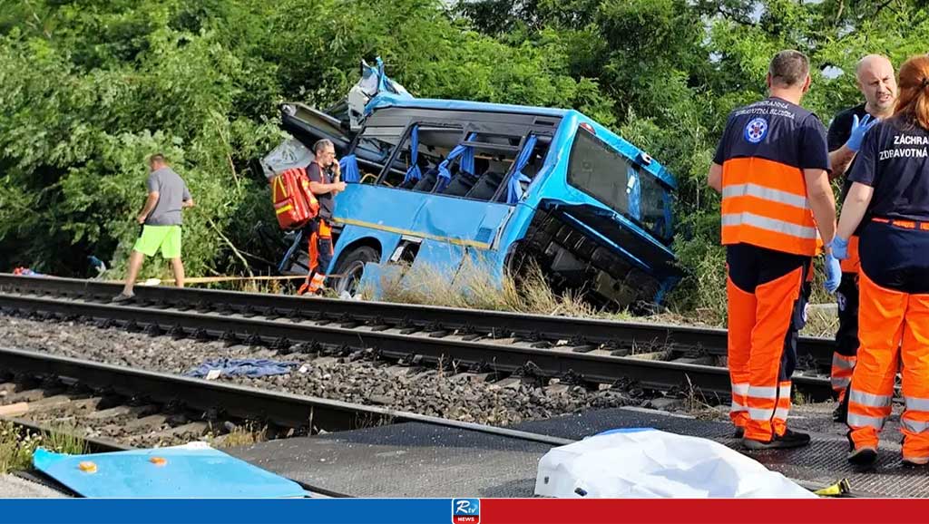 Several killed after train hits bus in southern Slovakia