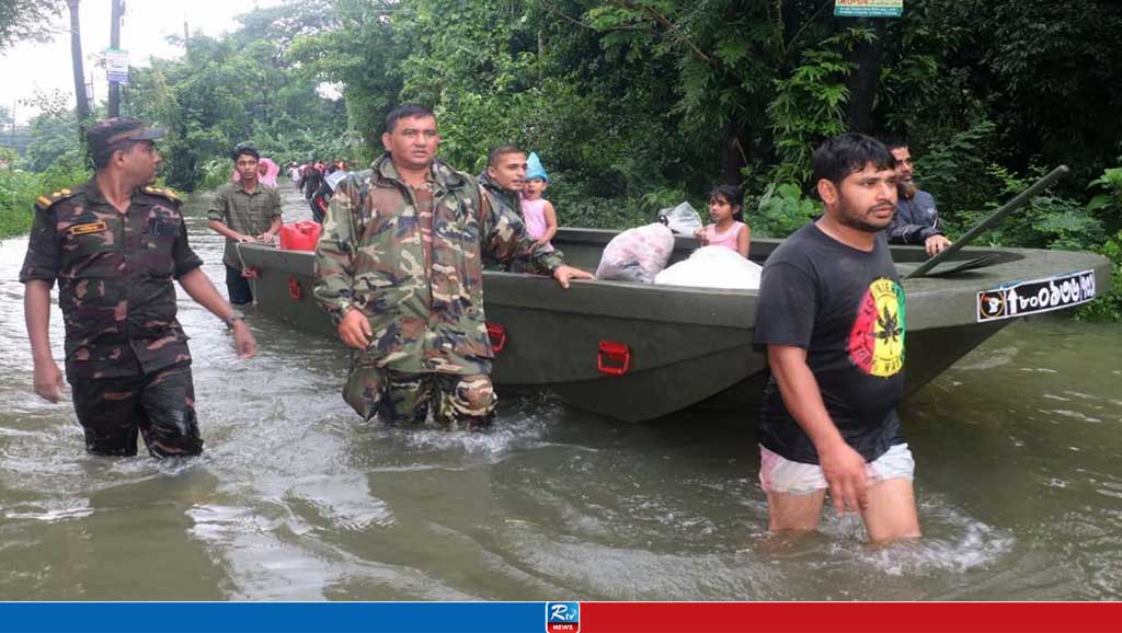 ফেনীসহ ৬ জেলায় বন্যার্তদের উদ্ধারে সেনা মোতায়েন