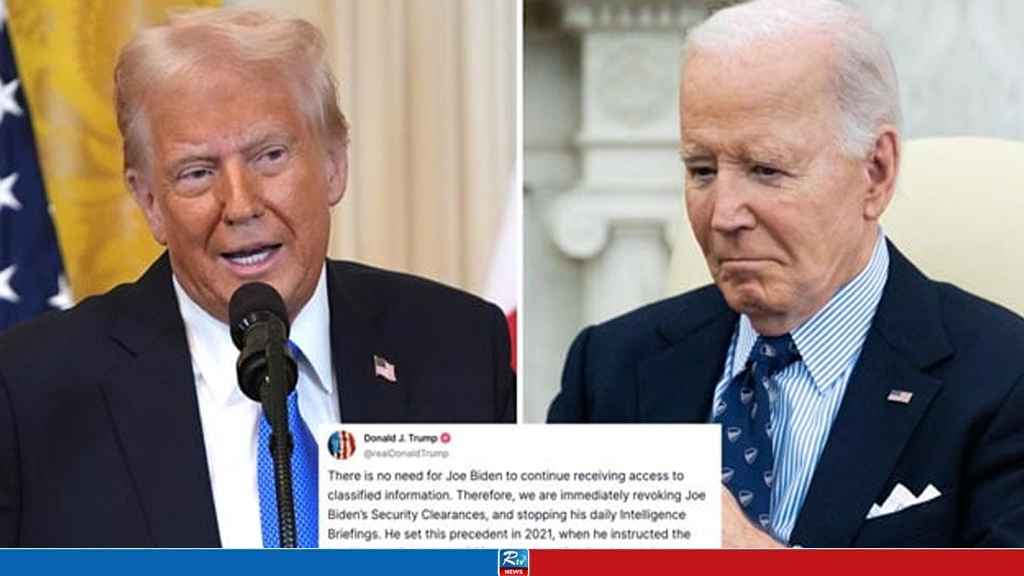 Trump Says He's Revoking Biden's Security Clearance