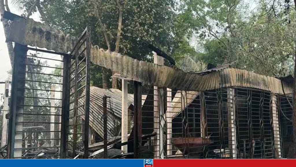 ফ্যাসিস্টের মোটিফ বানানোর সন্দেহে চিত্রশিল্পীর বাড়িতে আগুন