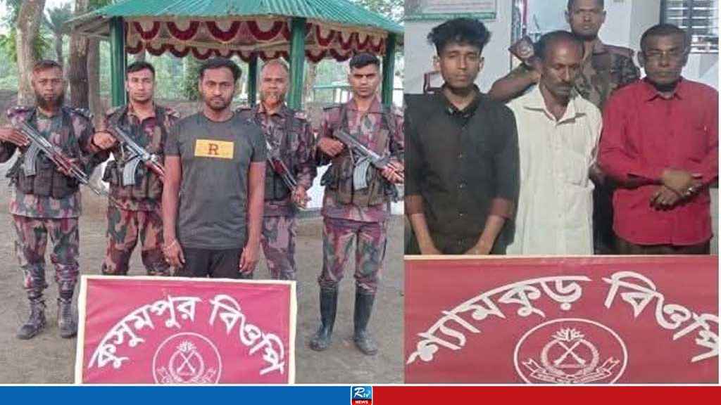 সীমান্তে অবৈধ পারাপারের দায়ে আটক ১০