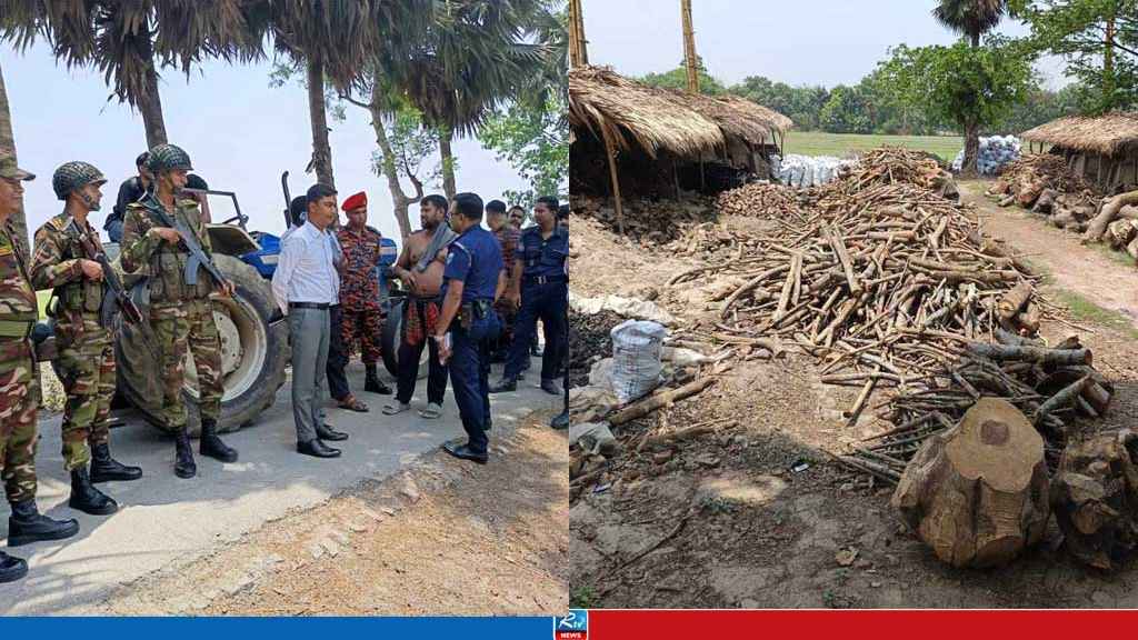 আরটিভিতে সংবাদ প্রকাশের পর কয়লা তৈরির ভাটা ধ্বংস 