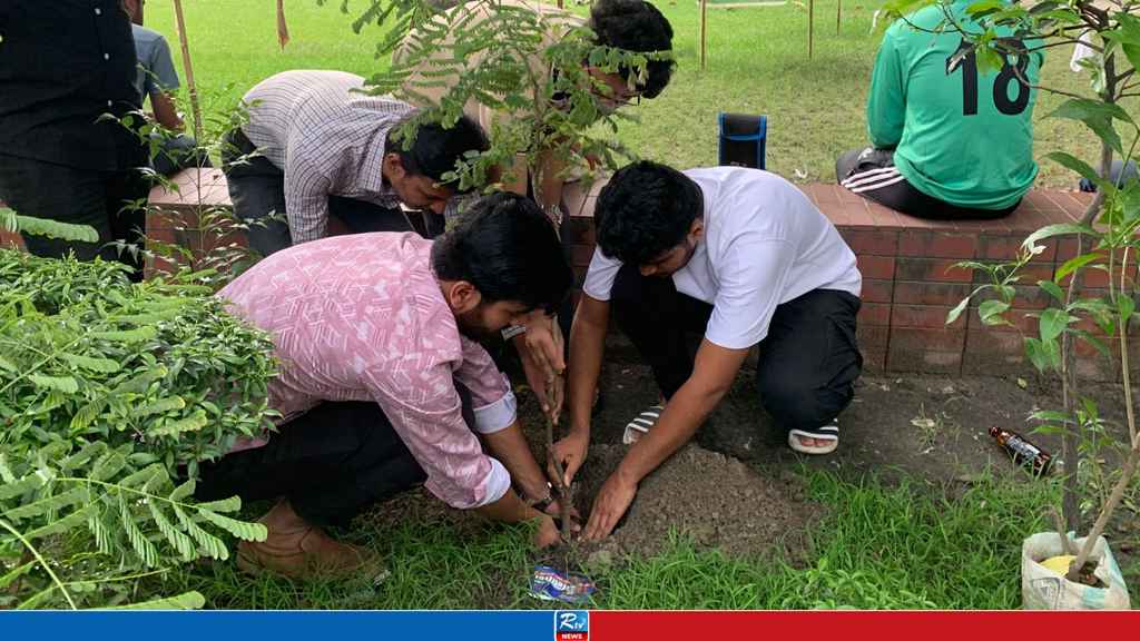 কলাবাগানের বিভিন্ন স্থানে ছাত্রদলের বৃক্ষরোপণ