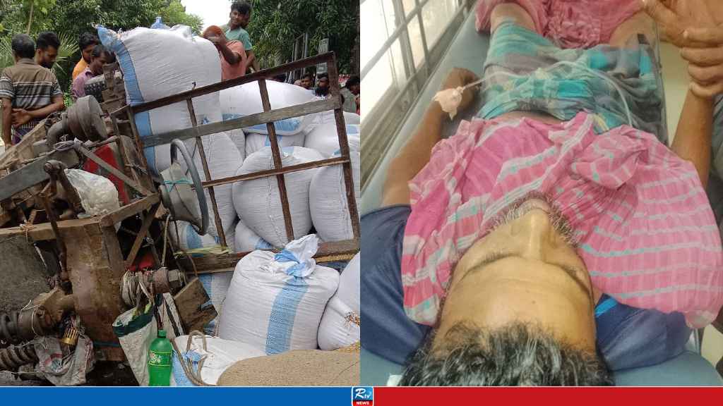 পাইকগাছায় আলমসাধু উল্টে পথচারী আহত