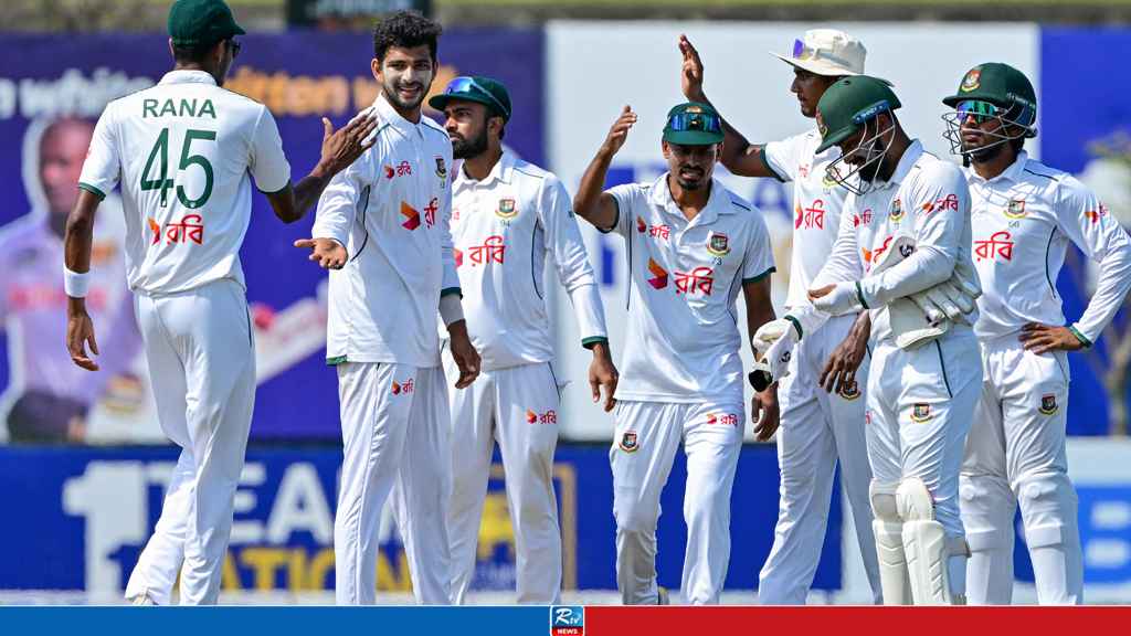 লাঞ্চের পর অলআউট শ্রীলঙ্কা, ১০ রানের লিড নিয়ে ব্যাটিংয়ে বাংলাদেশ