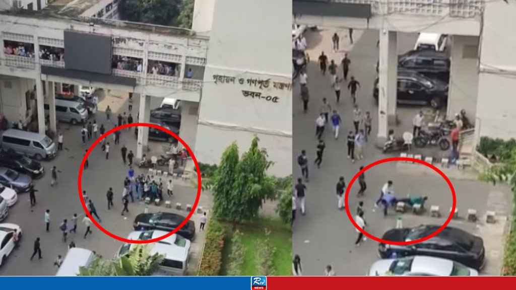 সচিবালয়ে ঢুকে পুলিশ সদস্যকে পেটালেন শিক্ষার্থীরা