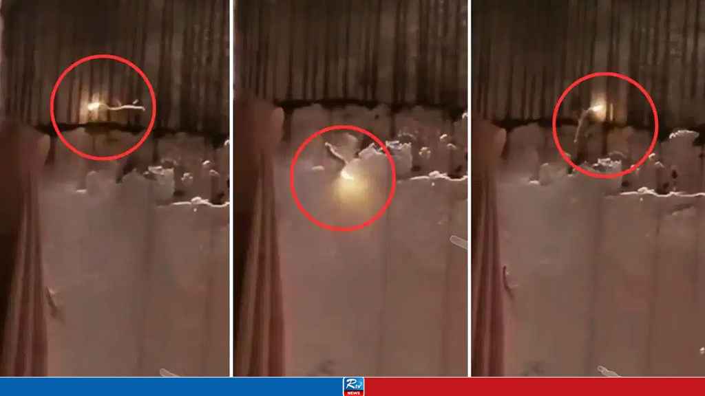 গভীর রাতে টিকটিকির লেজ থেকে বের হচ্ছে আগুন